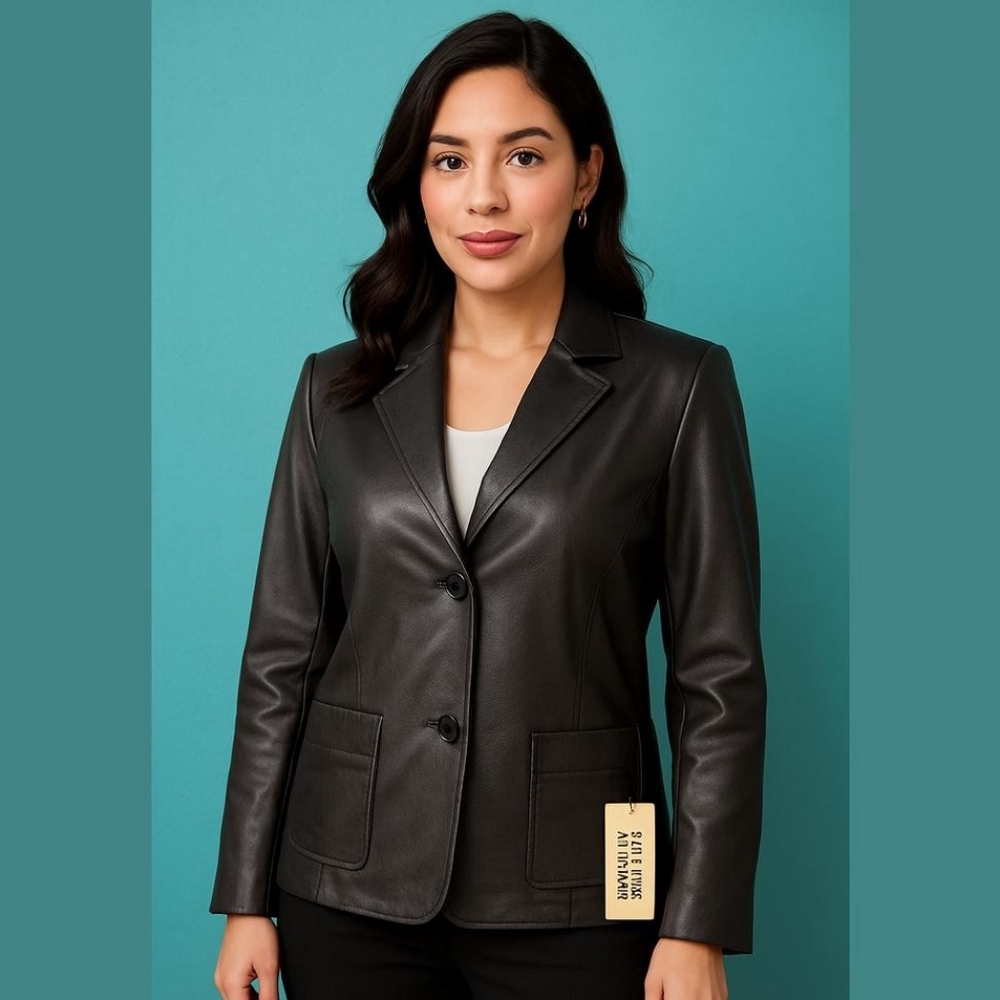 Women's Black 100% Leather Jacket